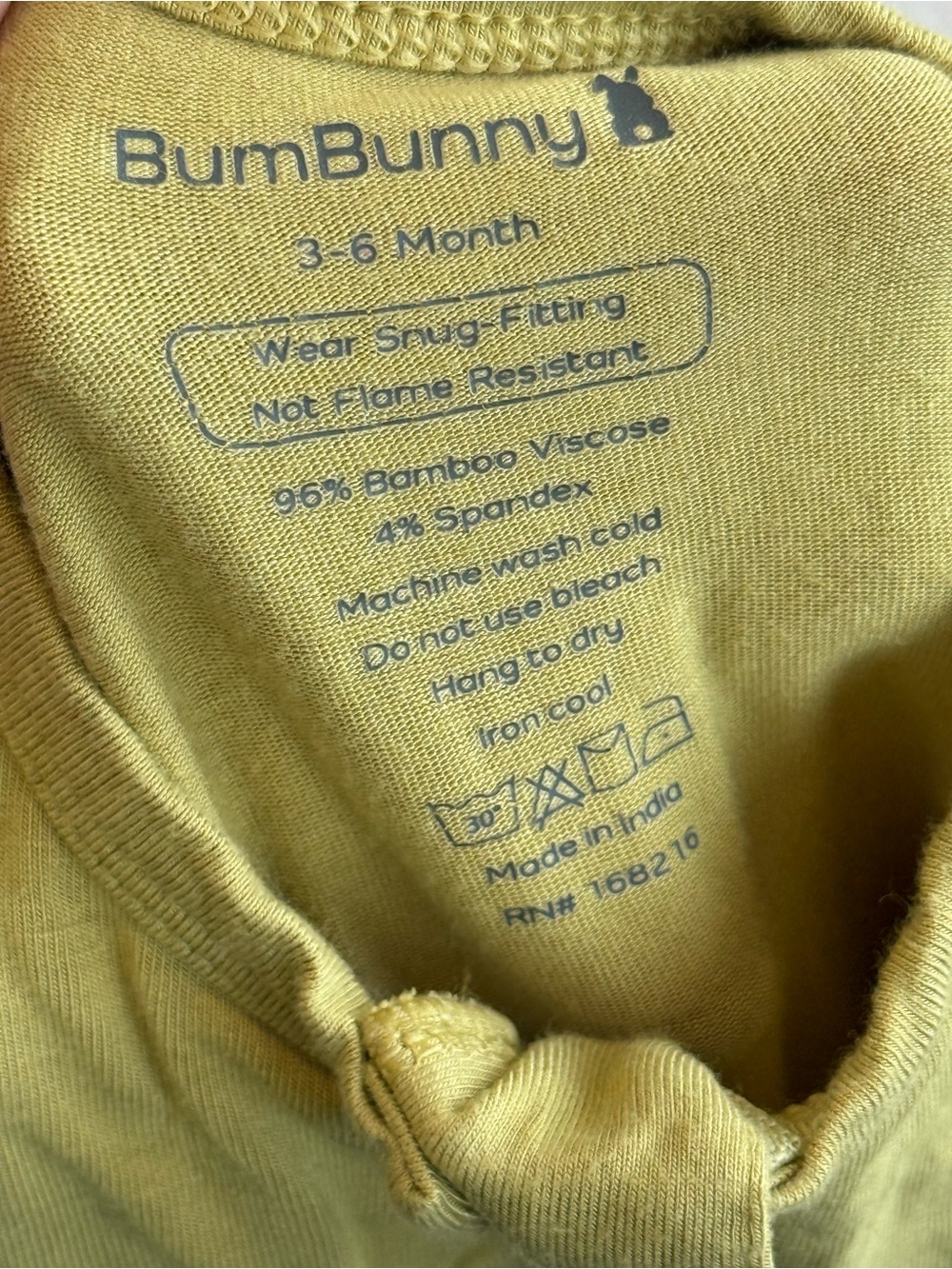 BumBunny 3-6m Bamboo Sleeper Footie - Picture 3 of 3